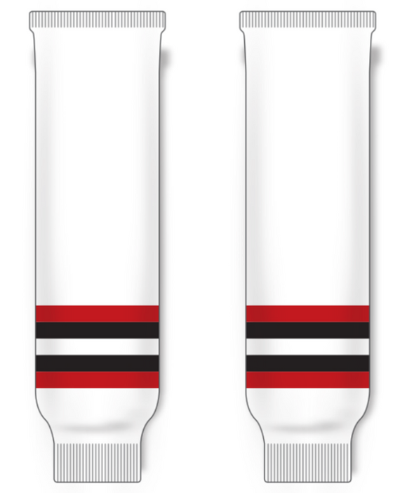 Modelline Mississauga Ice Dogs Home White Knit Ice Hockey Socks
