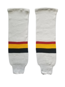 Modelline 1989-97 Vancouver Canucks Home White Knit Ice Hockey Socks