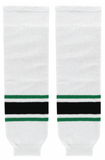 Modelline 1991-93 Minnesota North Stars Home White Knit Ice Hockey Socks