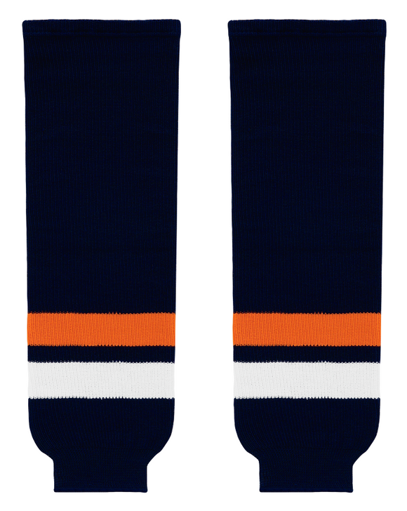 Modelline 1990s New York Islanders Home Navy Knit Ice Hockey Socks