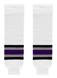 Modelline 1999-2011 Los Angeles Kings Away White Knit Ice Hockey Socks