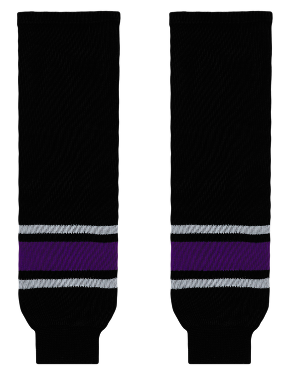 Modelline 1999-2011 Los Angeles Kings Home Black Knit Ice Hockey Socks