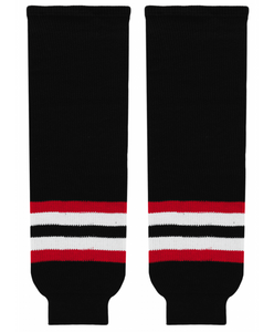 Athletic Knit (AK) HS630-936 2009 Ottawa Senators Third Black Knit Ice Hockey Socks
