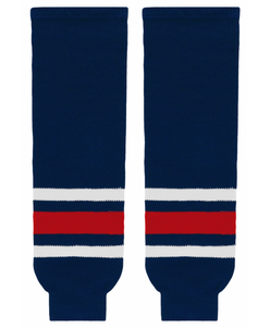 Modelline 2009-2016 Columbus Blue Jackets Home Navy Knit Ice Hockey Socks