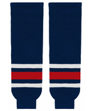 Modelline 2009-2016 Columbus Blue Jackets Home Navy Knit Ice Hockey Socks