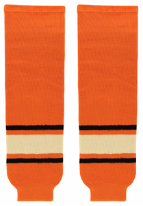 Modelline 2012 Philadelphia Flyers Winter Classic Orange/Black/Sand Knit Ice Hockey Socks