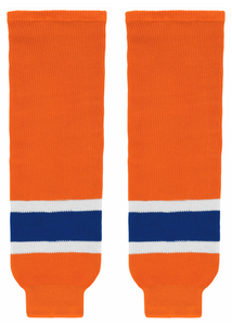 Modelline 2014 - 2017 Edmonton Oilers Third Orange Knit Ice Hockey Socks