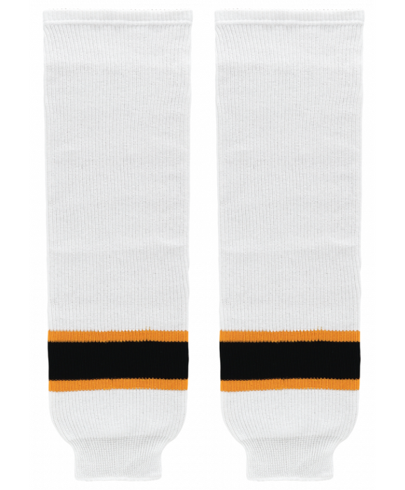 Modelline Boston Bruins Away White Knit Ice Hockey Socks