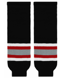 Modelline 1990s Buffalo Sabres Home Black Knit Ice Hockey Socks