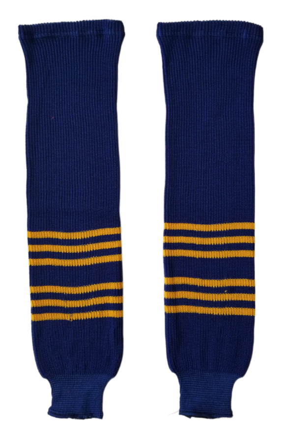 Modelline 2006-09 Buffalo Sabres Third Royal Blue Knit Ice Hockey Socks
