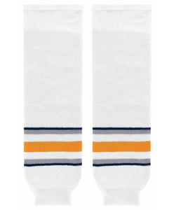 Athletic Knit (AK) HS630-811 2009 Buffalo Sabres Third White Knit Ice Hockey Socks