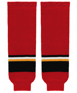 Modelline 1995-2009 Calgary Flames Third Red Knit Ice Hockey Socks