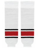 Athletic Knit (AK) HS630-528 2013 Carolina Hurricanes White Knit Ice Hockey Socks