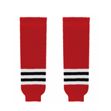 Athletic Knit (AK) HS630-304 Chicago Blackhawks Red Knit Ice Hockey Socks