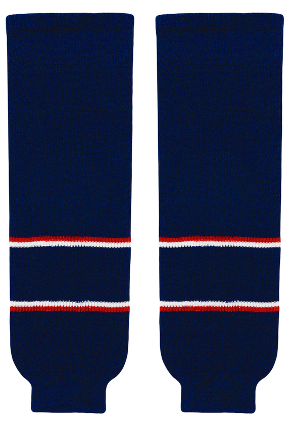 Modelline Columbus Blue Jackets Home Navy Knit Ice Hockey Socks