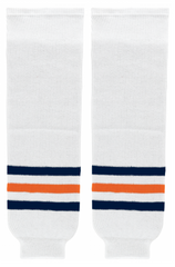 Athletic Knit (AK) HS630-371 2017 Edmonton Oilers White Knit Ice Hockey Socks - CLOSEOUT
