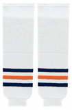 Modelline Edmonton Oilers Away White Knit Ice Hockey Socks