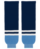 Modelline 1990s Florida Panthers Alternate Navy/Sky Blue Knit Ice Hockey Socks