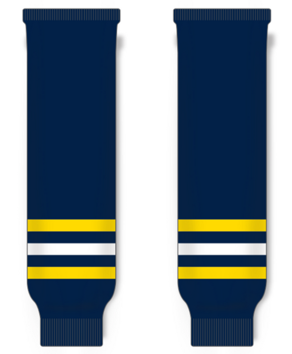 Modelline University of Michigan Wolverines (New) Away Navy Knit Ice Hockey Socks