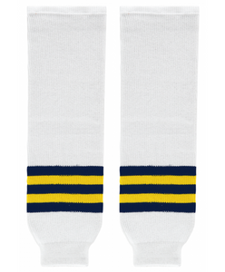 Modelline University of Michigan Wolverines (New) Home White Knit Ice Hockey Socks