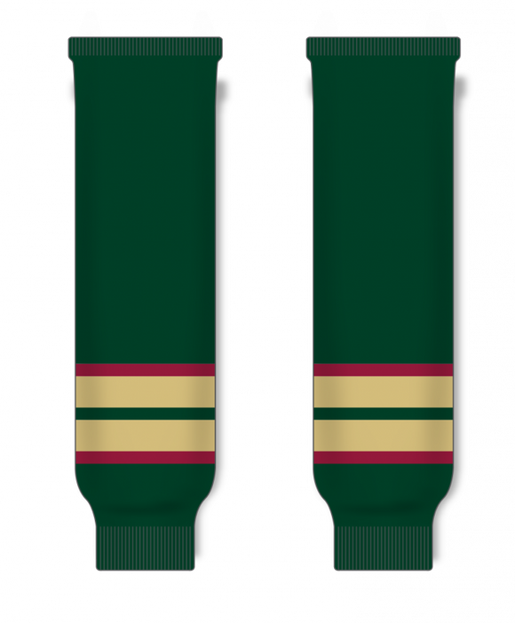 Modelline 2000-09 Minnesota Wild Home Forest Green Knit Ice Hockey Socks