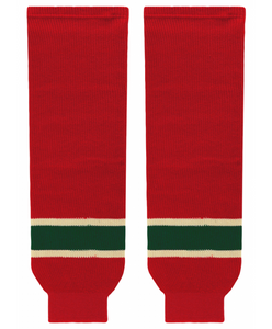 Modelline 2000-09 Minnesota Wild Third Red Knit Ice Hockey Socks
