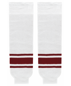 Modelline Montreal Junior Hockey Club Home White Knit Ice Hockey Socks
