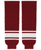 Modelline Montreal Junior Hockey Club Away Burgundy Knit Ice Hockey Socks
