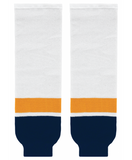 Athletic Knit (AK) HS630-872 2013 Nashville Predators White Knit Ice Hockey Socks