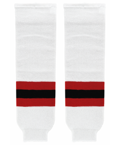 Modelline Utica Comets White Knit Ice Hockey Socks