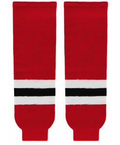 Modelline New Jersey Devils Home Red Knit Ice Hockey Socks