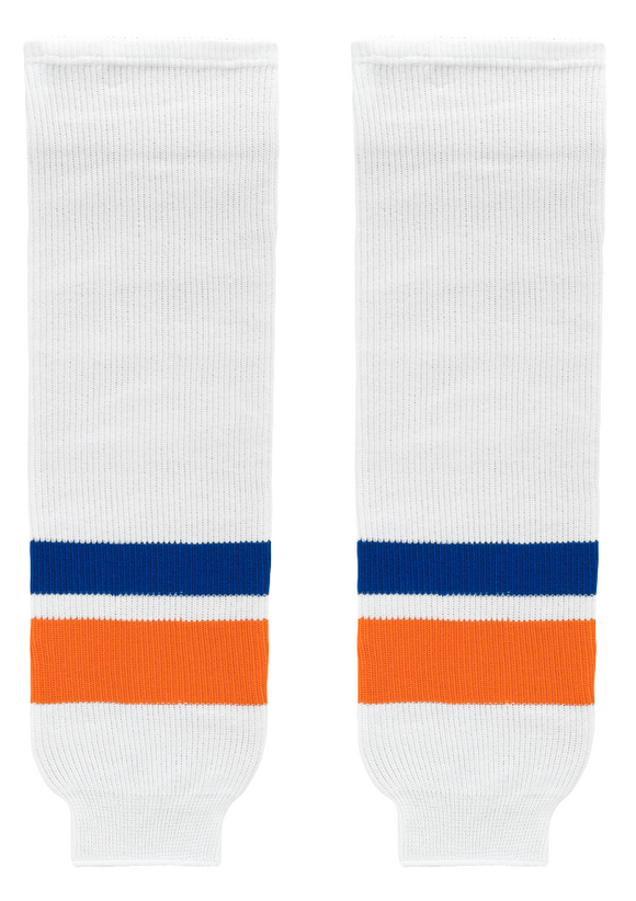 Modelline New York Islanders Away White Knit Ice Hockey Socks