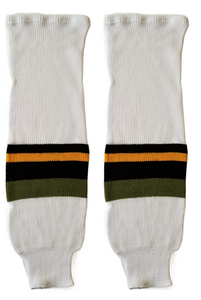 Modelline North Bay Battalion Home White Knit Ice Hockey Socks