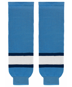 Athletic Knit (AK) HS630-828 2008 Pittsburgh Penguins Third Sky Blue Knit Ice Hockey Socks