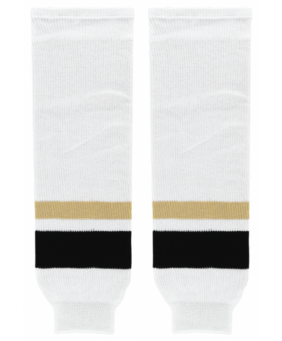 Athletic Knit (AK) HS630-515 New Pittsburgh Penguins Third White Knit Ice Hockey Socks