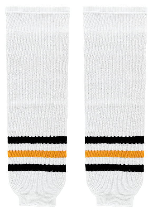 K1 Sportswear Pittsburgh Penguins White Knit Ice Hockey Socks