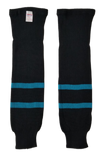 Modelline San Jose Sharks Alternate Black Knit Ice Hockey Socks