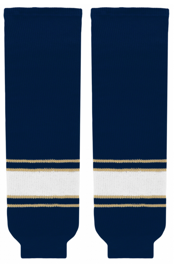 Athletic Knit (AK) HS630-520 University of Notre Dame Fighting Irish Navy Knit Ice Hockey Socks