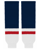 Modelline Washington Capitals Away White/Navy Knit Ice Hockey Socks