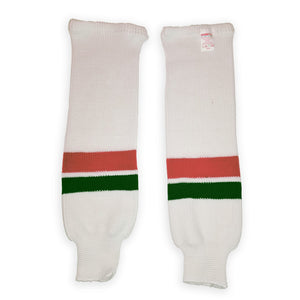 Modelline 1980s New Jersey Devils Home White Knit Ice Hockey Socks