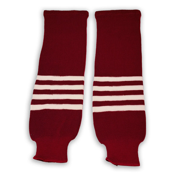 Modelline 2015 Washington Capitals Winter Classic Burgundy/White Knit Ice Hockey Socks