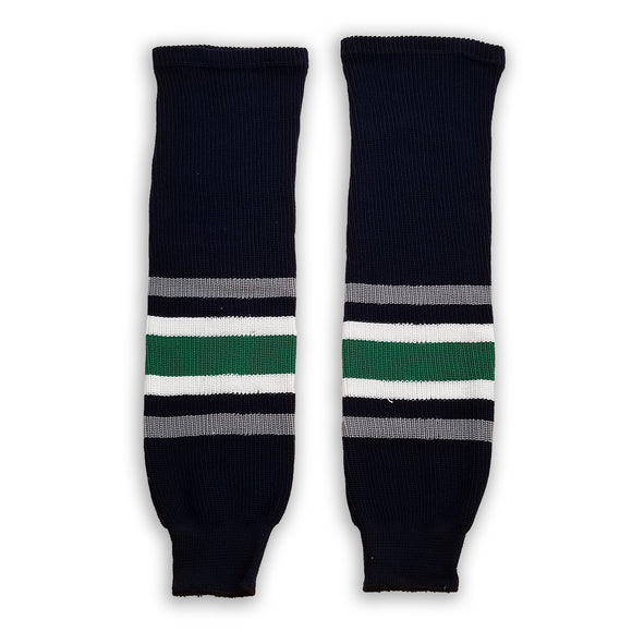 Modelline 1990-97 Hartford Whalers Away Navy Knit Ice Hockey Socks