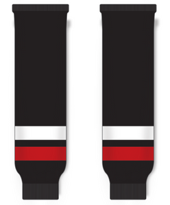 Modelline Moose Jaw Warriors Black Knit Ice Hockey Socks