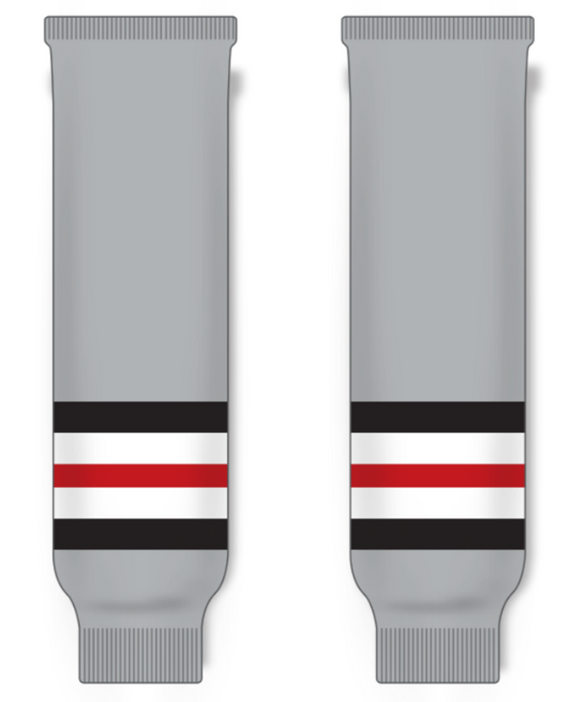 Modelline Ohio State Buckeyes Alternate Grey Knit Ice Hockey Socks