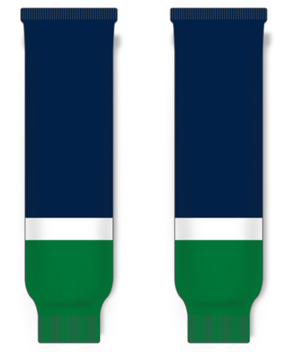 Modelline Plymouth Whalers Navy Knit Ice Hockey Socks