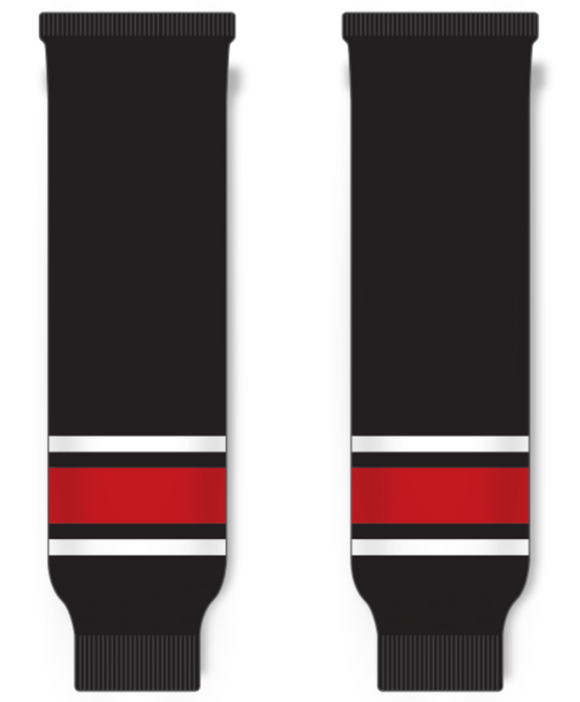 Modelline Portland Pirates Third Black Knit Ice Hockey Socks