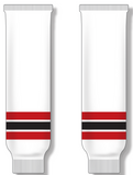 Modelline  Quebec Remparts Home White Knit Ice Hockey Socks