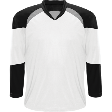 Kobe XJ5 White/Black/Grey Midweight League Hockey Jersey