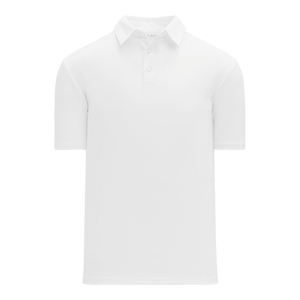 Athletic Knit (AK) A1810M-000 Mens White Short Sleeve Polo Shirt