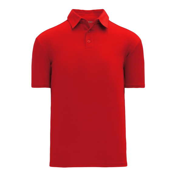 Athletic Knit (AK) A1810L-005 Ladies Red Short Sleeve Polo Shirt